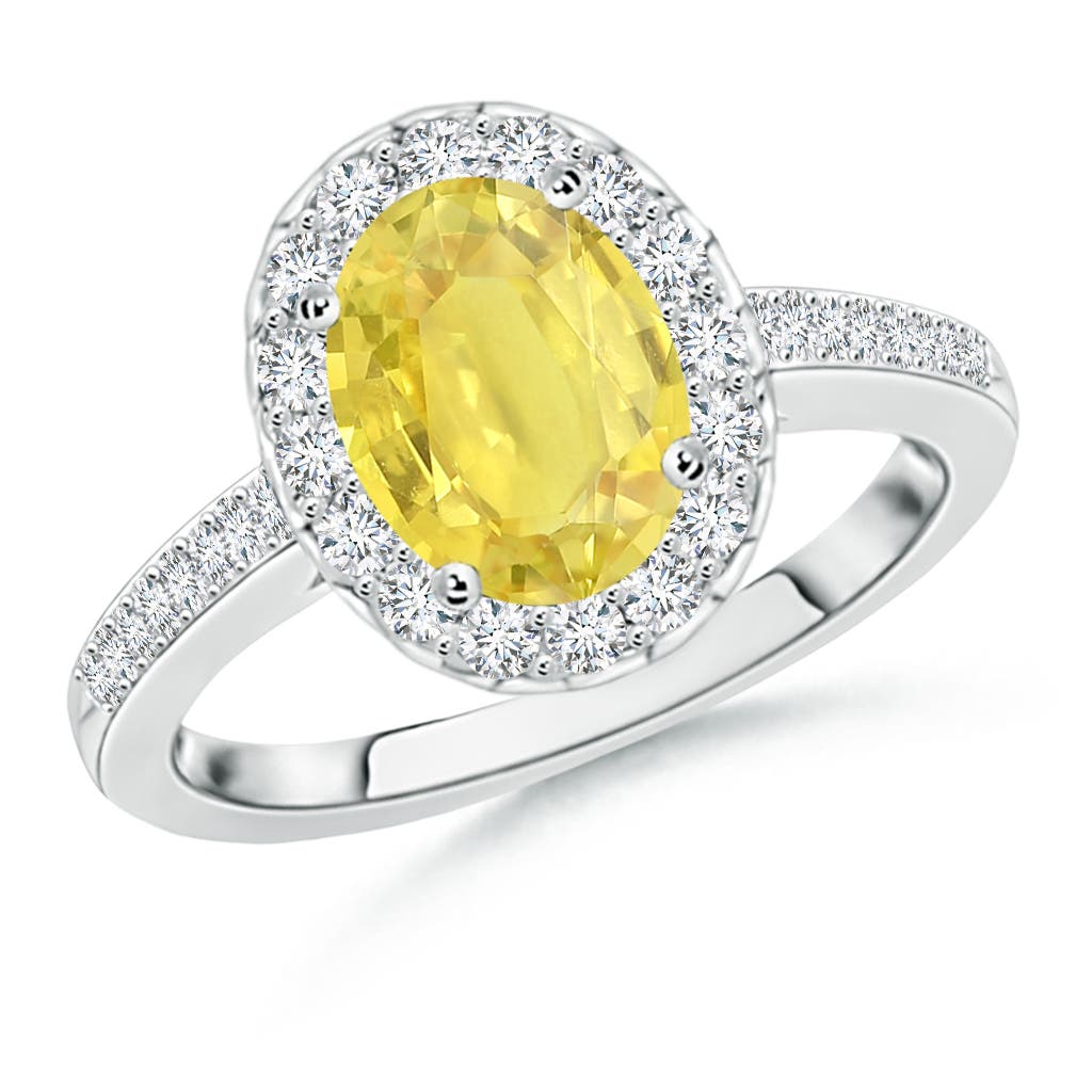 A - Yellow Sapphire / 1.82 CT / 14 KT White Gold