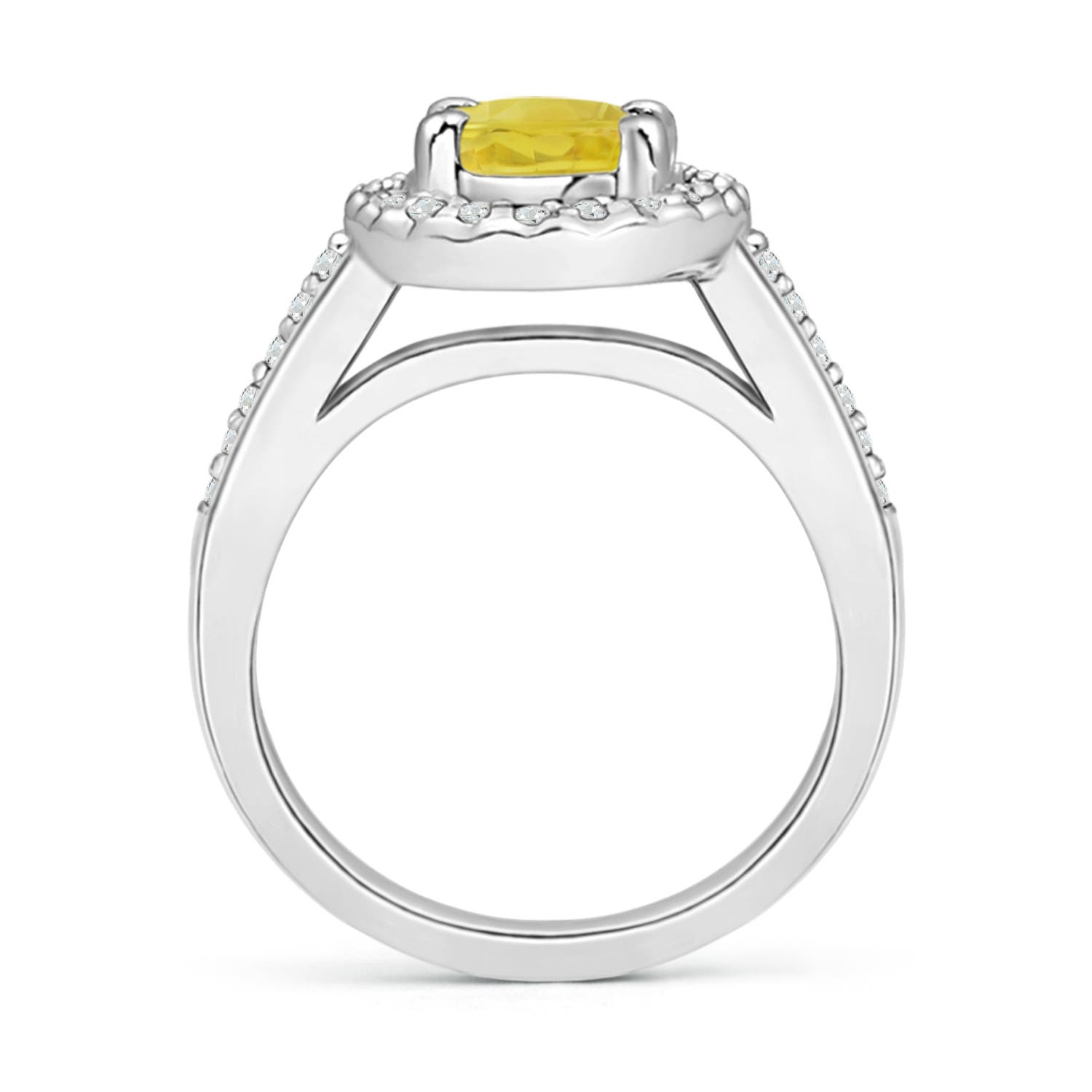 A - Yellow Sapphire / 1.82 CT / 14 KT White Gold