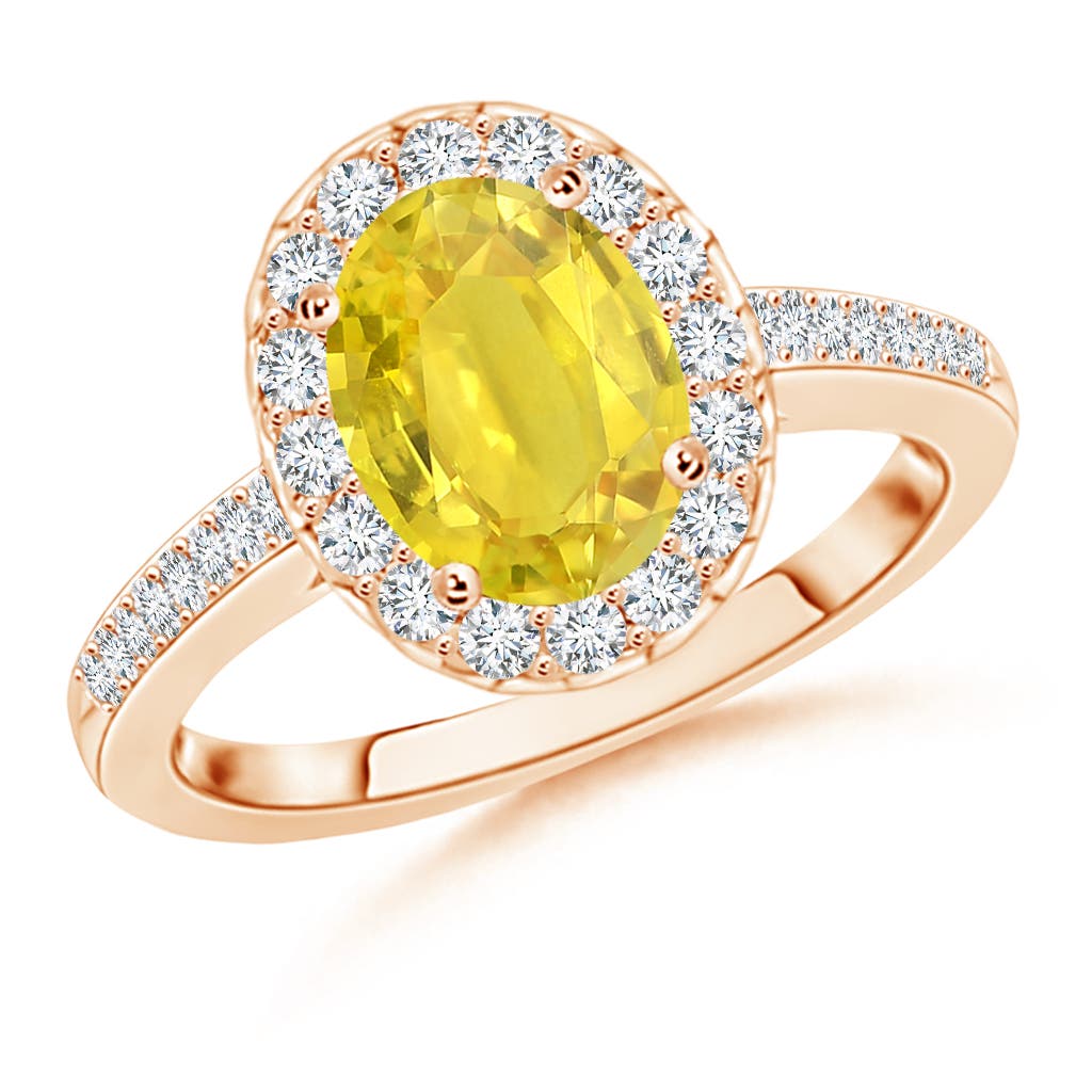 AA - Yellow Sapphire / 1.82 CT / 14 KT Rose Gold