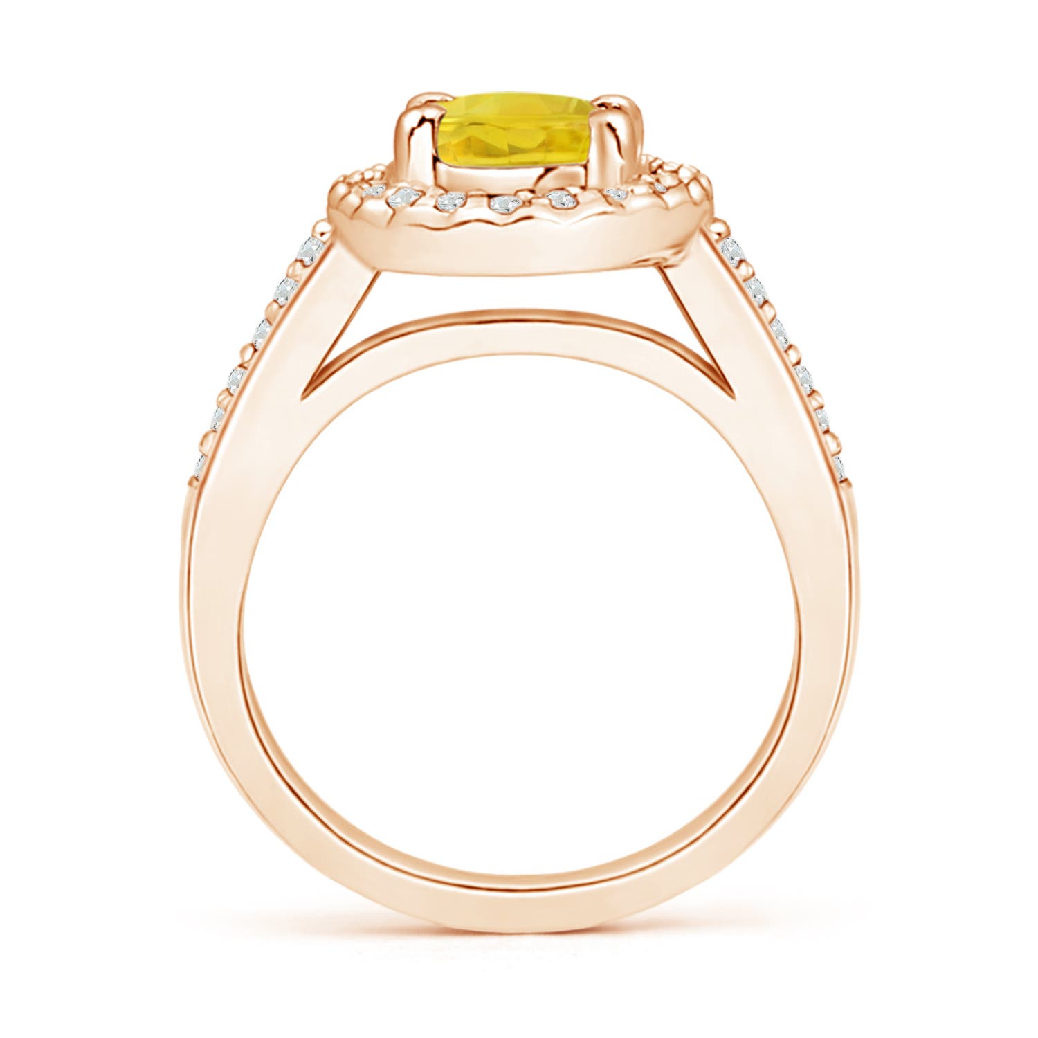 AA - Yellow Sapphire / 1.82 CT / 14 KT Rose Gold