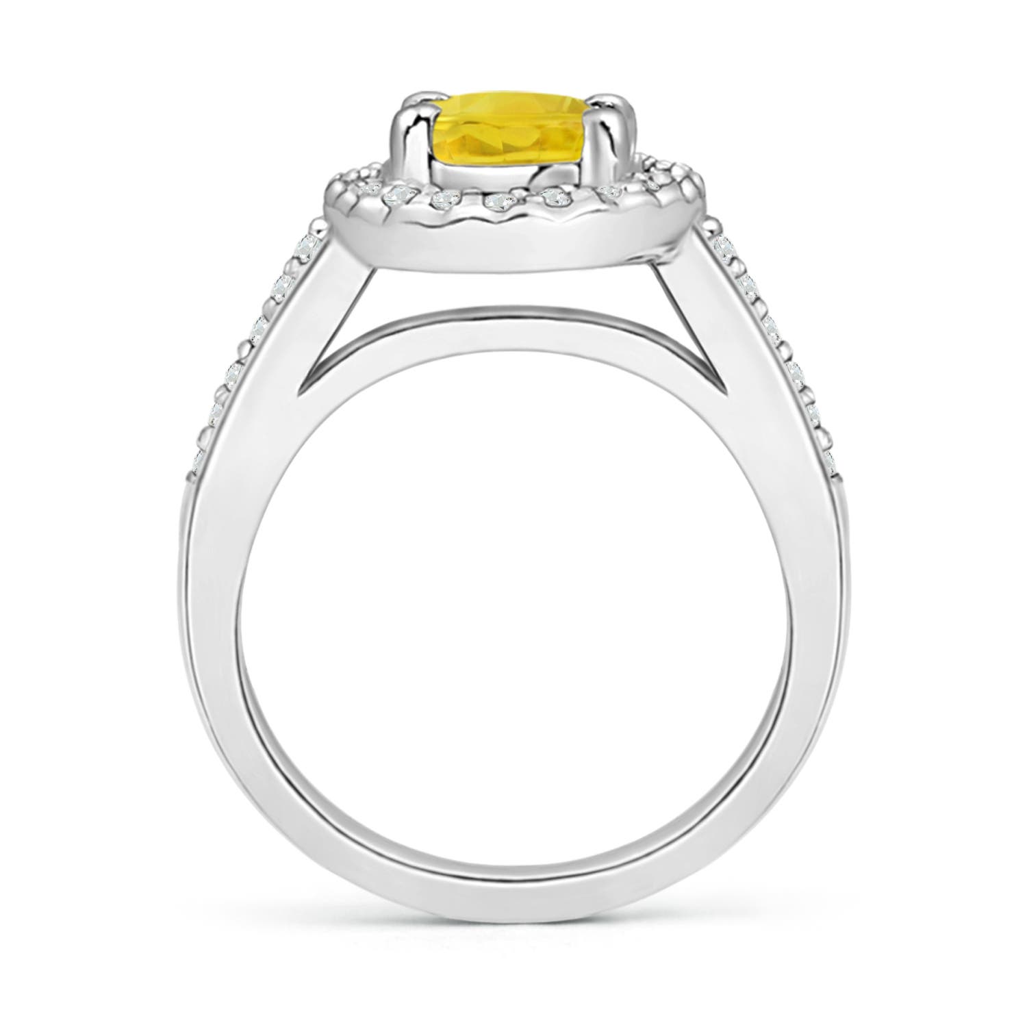 AA - Yellow Sapphire / 1.82 CT / 14 KT White Gold