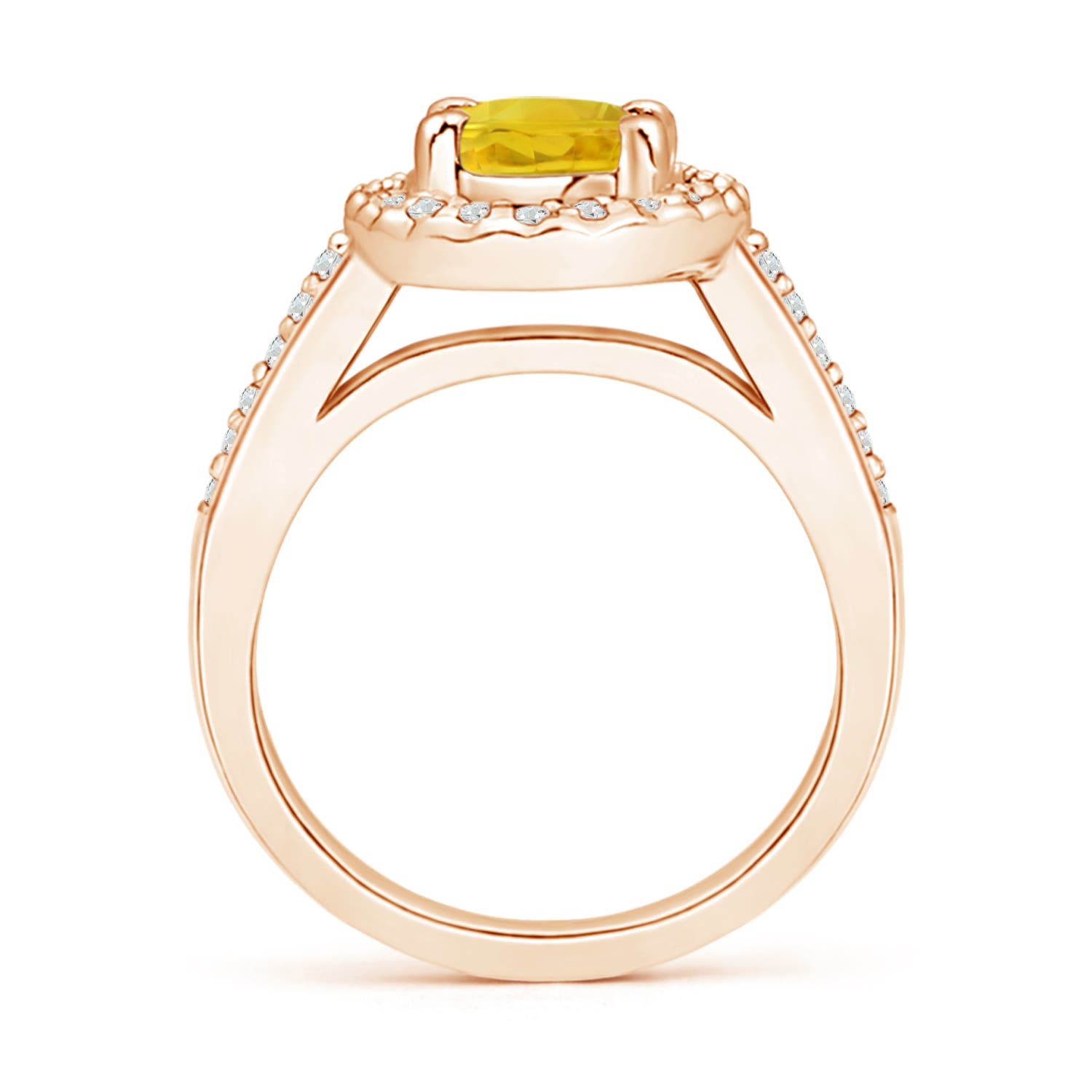 AAA - Yellow Sapphire / 1.82 CT / 14 KT Rose Gold