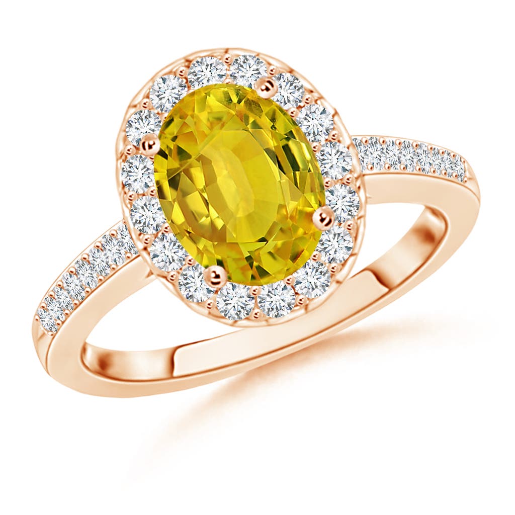 AAAA - Yellow Sapphire / 1.82 CT / 14 KT Rose Gold