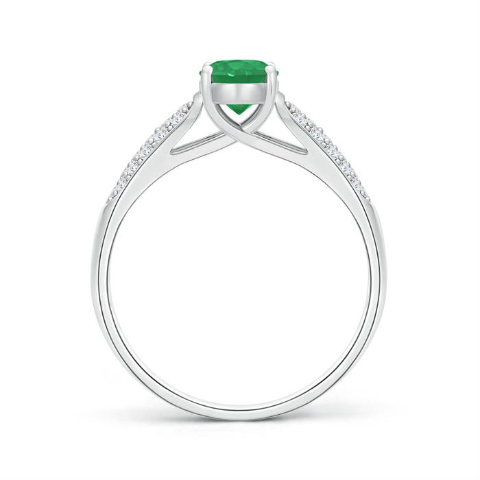 A - Emerald / 0.95 CT / 14 KT White Gold