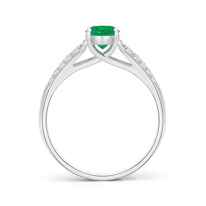 AA - Emerald / 0.95 CT / 14 KT White Gold