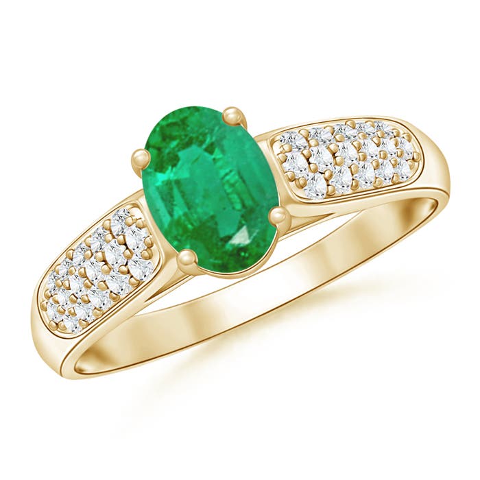 AA - Emerald / 0.95 CT / 14 KT Yellow Gold