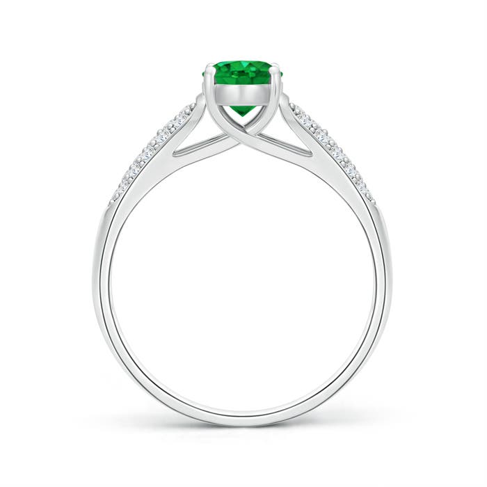 AAA - Emerald / 0.95 CT / 14 KT White Gold