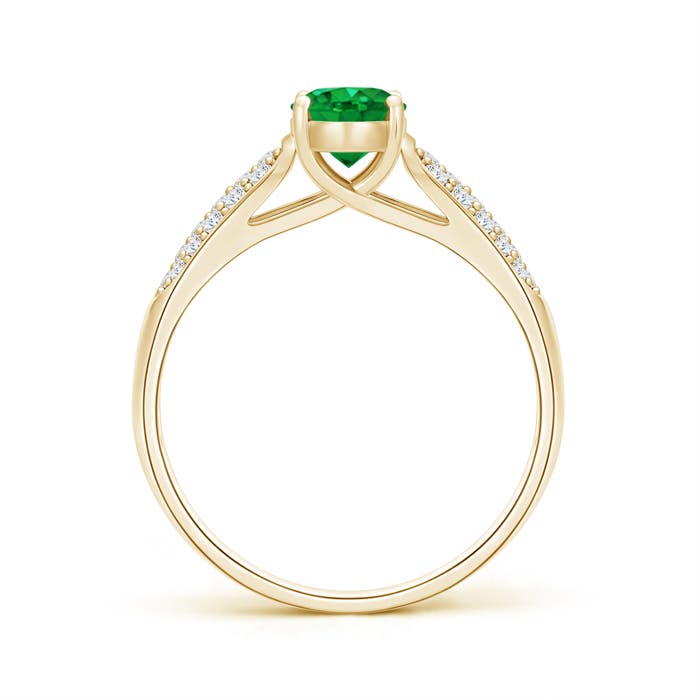 AAA - Emerald / 0.95 CT / 14 KT Yellow Gold