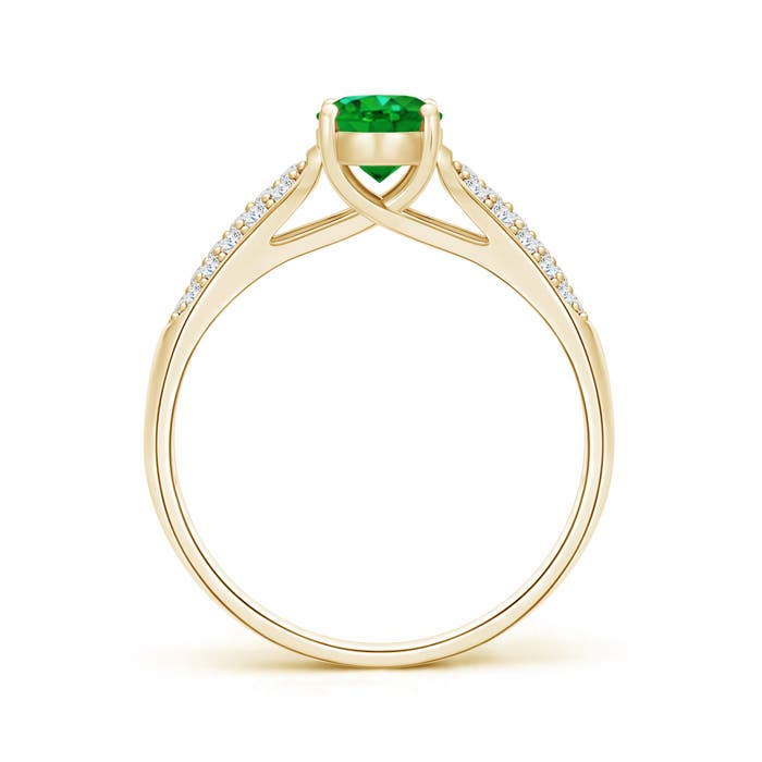 AAAA - Emerald / 0.95 CT / 14 KT Yellow Gold