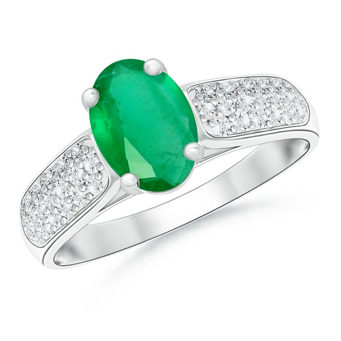 A - Emerald / 1.44 CT / 14 KT White Gold