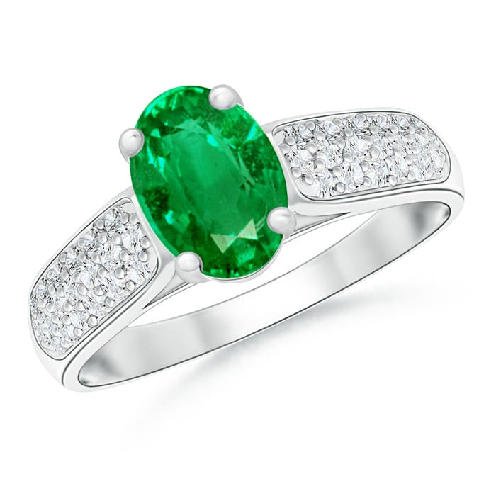 AAA - Emerald / 1.44 CT / 14 KT White Gold