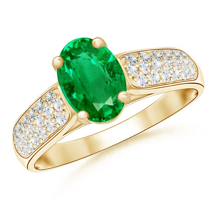 AAA - Emerald / 1.44 CT / 14 KT Yellow Gold