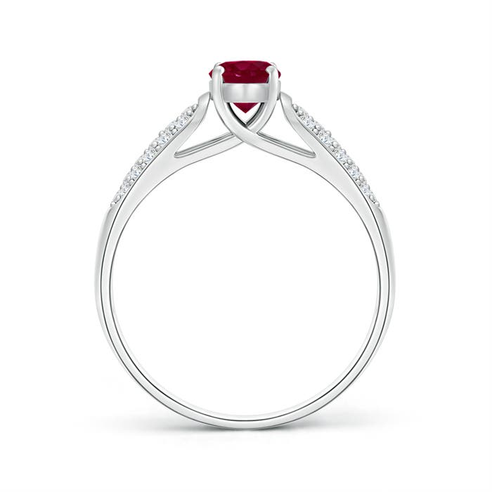 A - Ruby / 0.88 CT / 14 KT White Gold