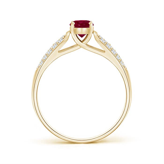 A - Ruby / 0.88 CT / 14 KT Yellow Gold