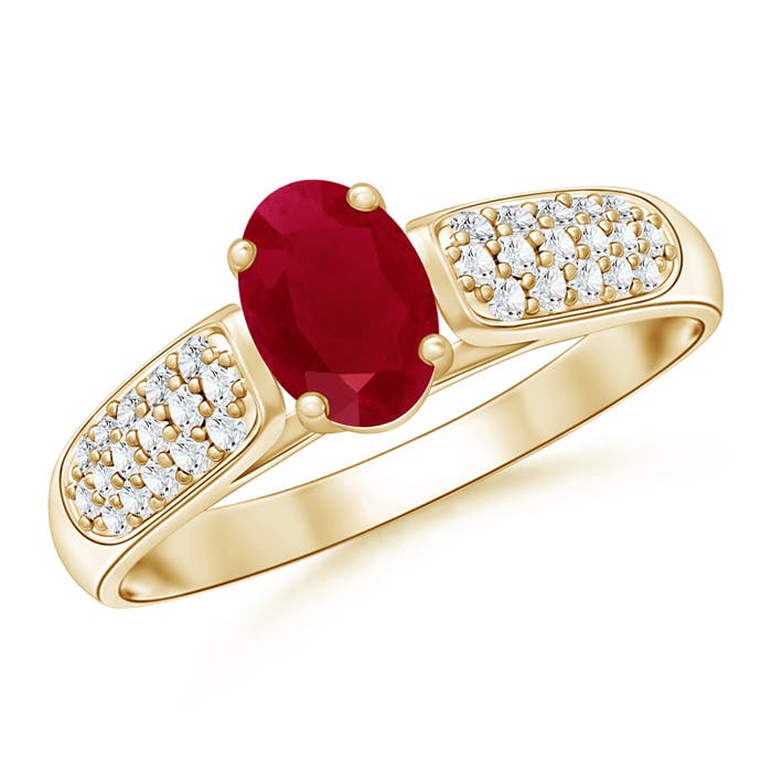 AA - Ruby / 0.88 CT / 14 KT Yellow Gold