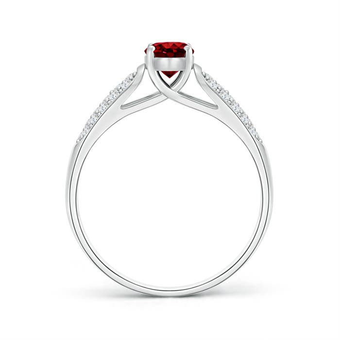 AAAA - Ruby / 0.88 CT / 14 KT White Gold