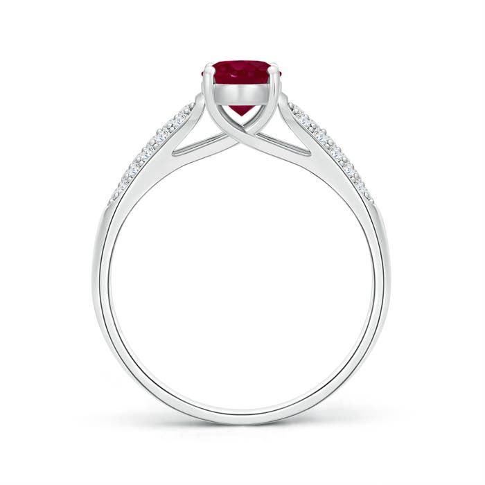 A - Ruby / 1.29 CT / 14 KT White Gold