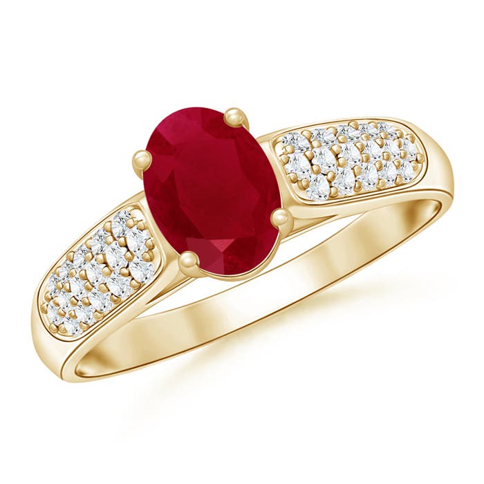 AA - Ruby / 1.29 CT / 14 KT Yellow Gold