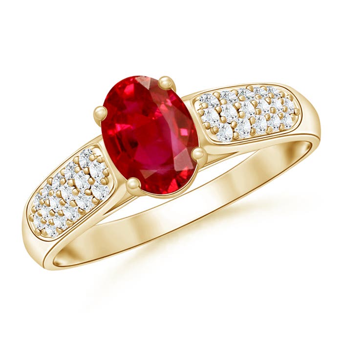 AAA - Ruby / 1.29 CT / 14 KT Yellow Gold