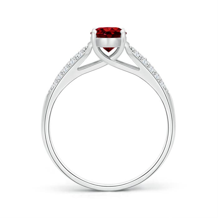 AAAA - Ruby / 1.29 CT / 14 KT White Gold