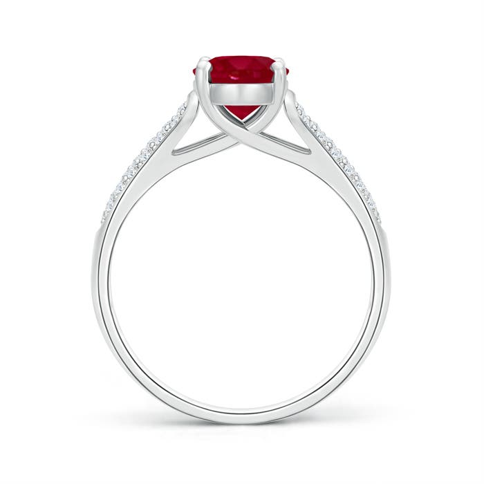 AA - Ruby / 1.59 CT / 14 KT White Gold