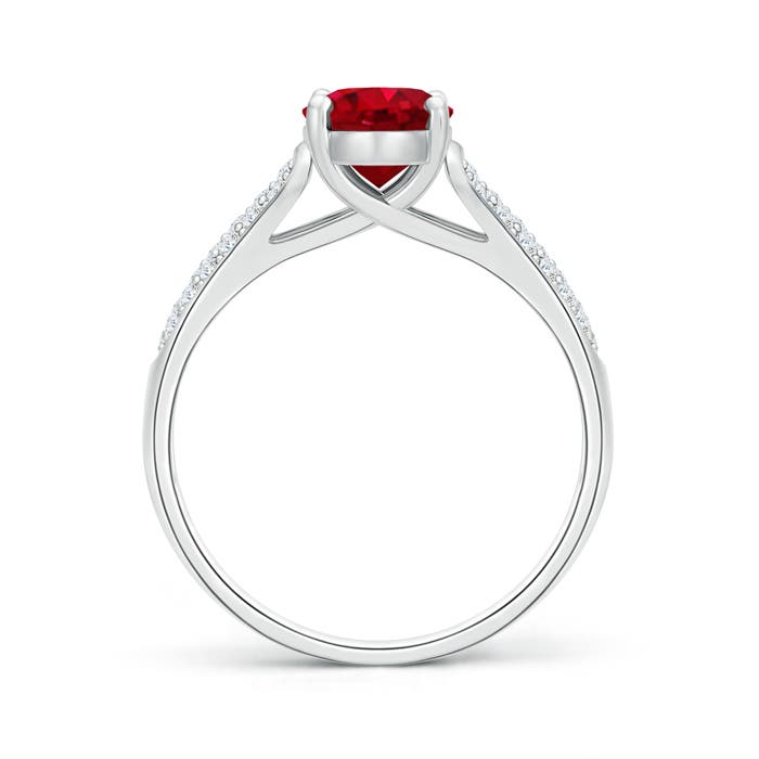 AAA - Ruby / 1.59 CT / 14 KT White Gold