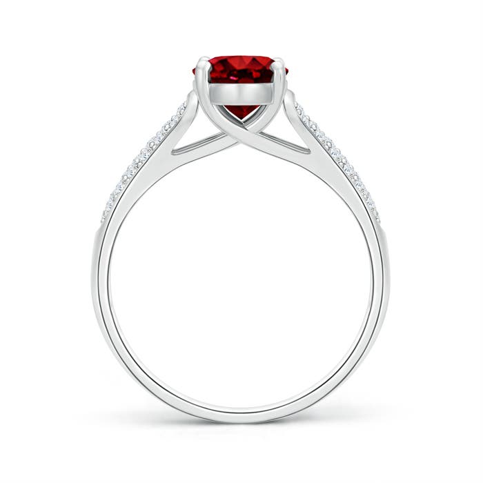 AAAA - Ruby / 1.59 CT / 14 KT White Gold