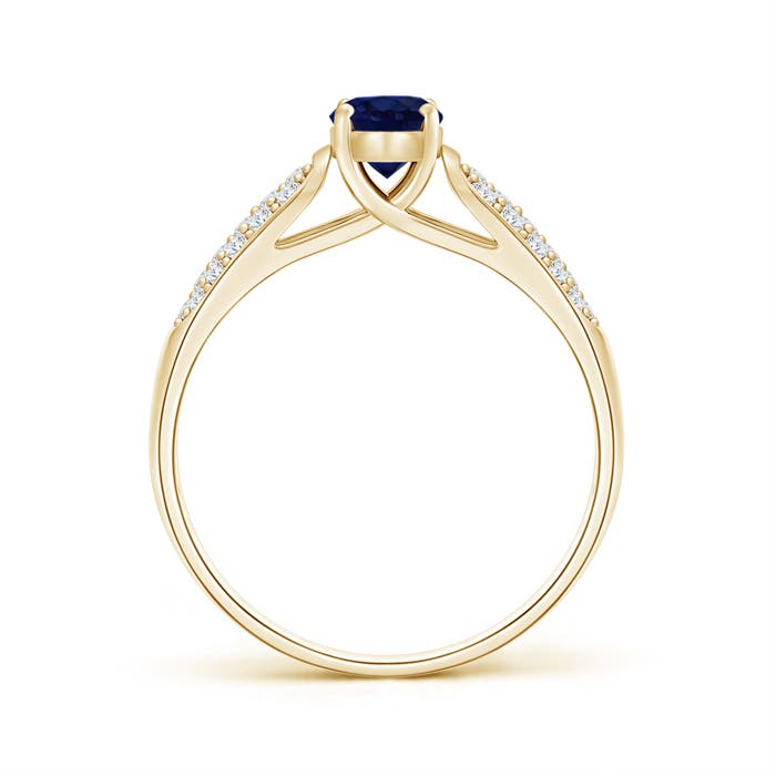 A - Blue Sapphire / 0.88 CT / 14 KT Yellow Gold