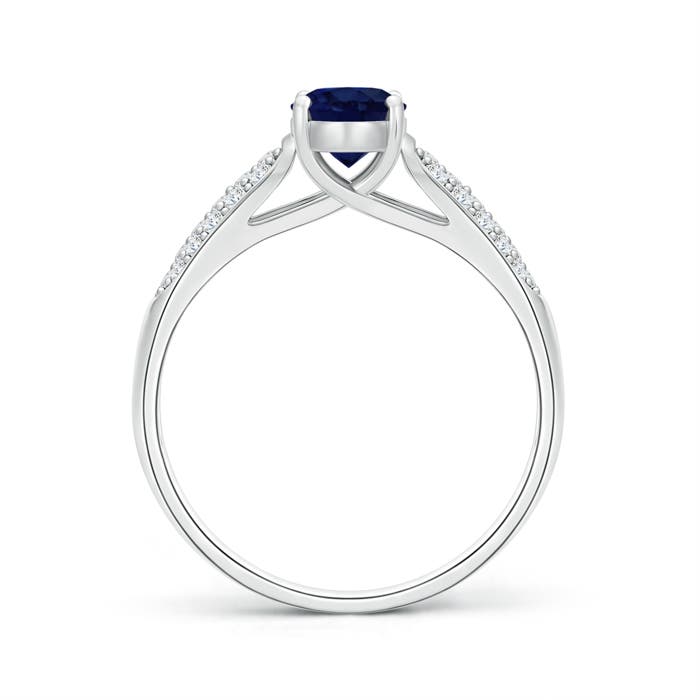 A - Blue Sapphire / 1.14 CT / 14 KT White Gold