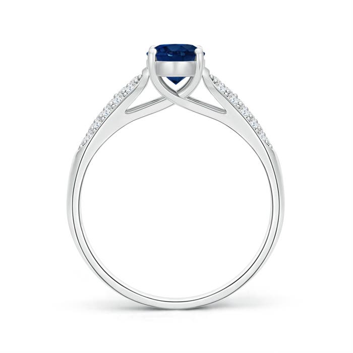 AA - Blue Sapphire / 1.14 CT / 14 KT White Gold