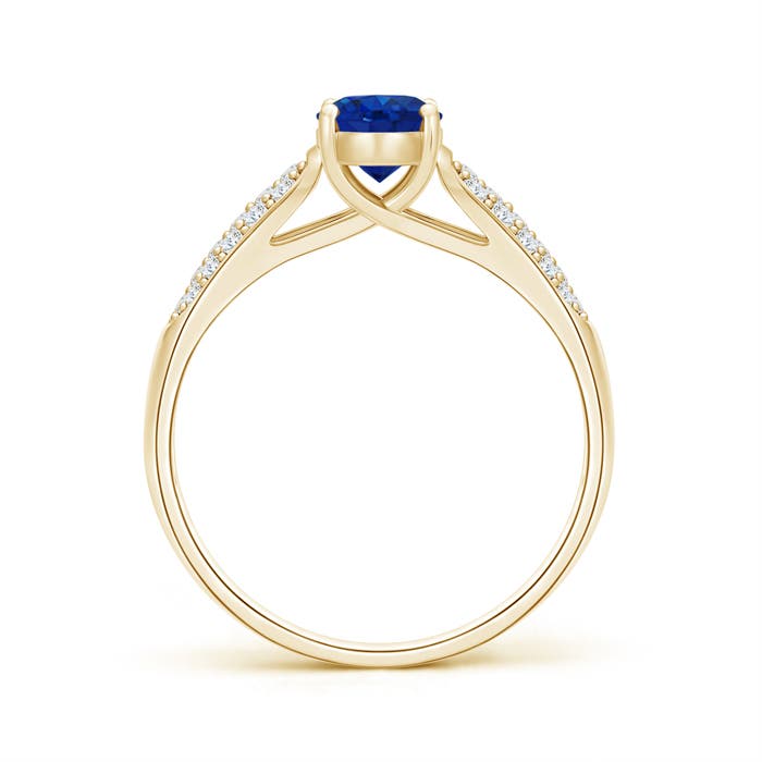 AAA - Blue Sapphire / 1.14 CT / 14 KT Yellow Gold