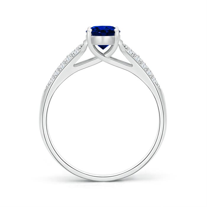 AAAA - Blue Sapphire / 1.14 CT / 14 KT White Gold