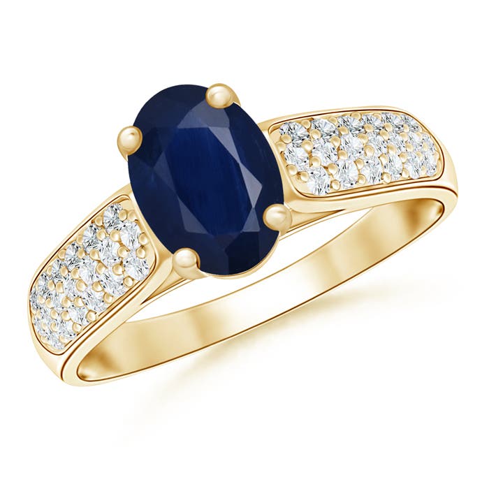 A - Blue Sapphire / 1.89 CT / 14 KT Yellow Gold