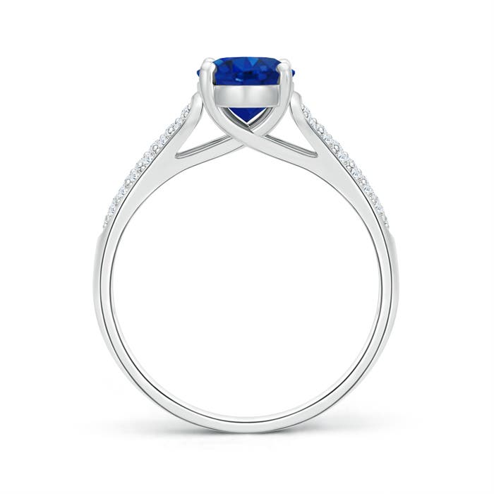 AAA - Blue Sapphire / 1.89 CT / 14 KT White Gold