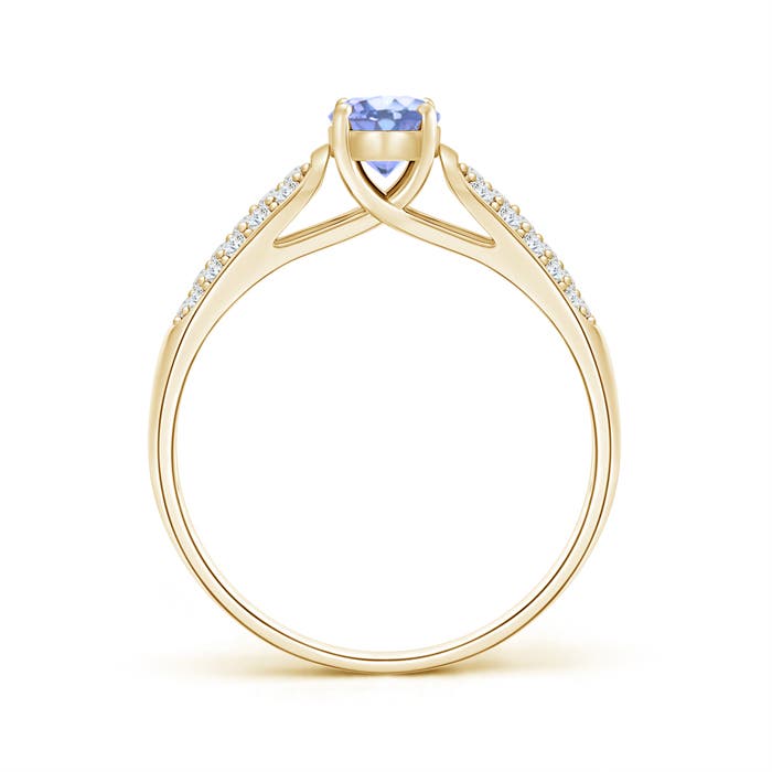 A - Tanzanite / 0.73 CT / 14 KT Yellow Gold