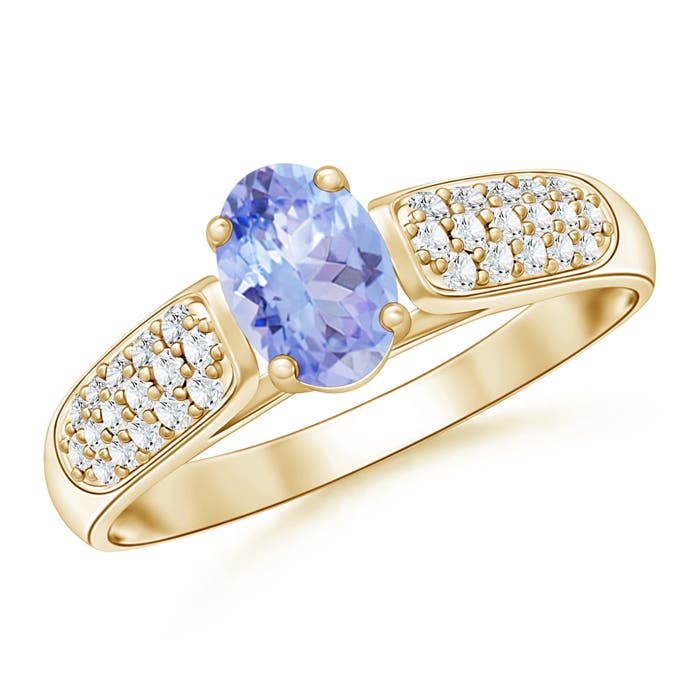 AA - Tanzanite / 0.73 CT / 14 KT Yellow Gold