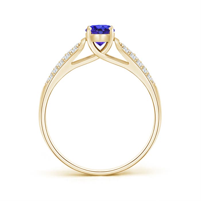 AAAA - Tanzanite / 0.73 CT / 14 KT Yellow Gold