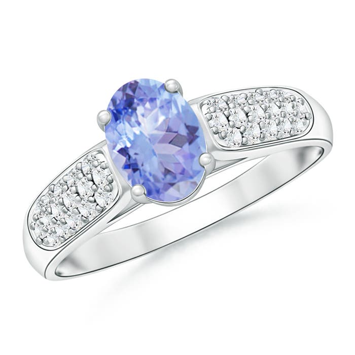 A - Tanzanite / 1.09 CT / 14 KT White Gold