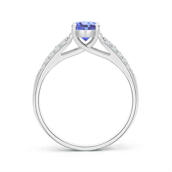 A - Tanzanite / 1.09 CT / 14 KT White Gold