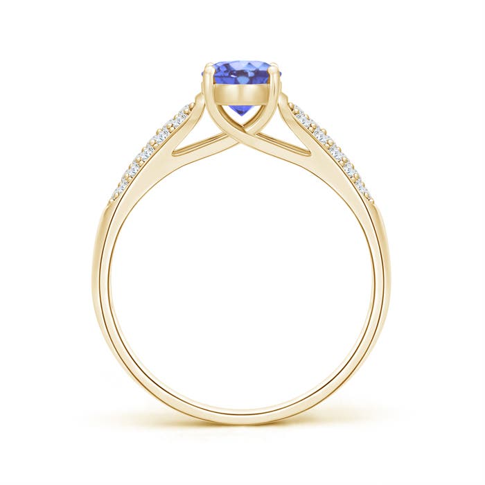 A - Tanzanite / 1.09 CT / 14 KT Yellow Gold