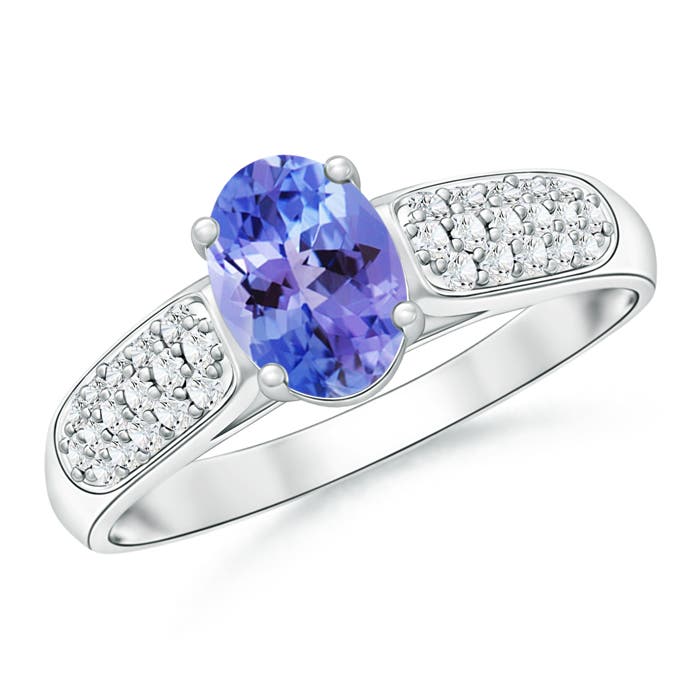 AA - Tanzanite / 1.09 CT / 14 KT White Gold