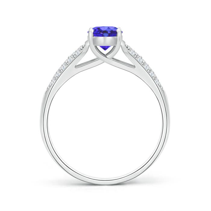 AA - Tanzanite / 1.09 CT / 14 KT White Gold