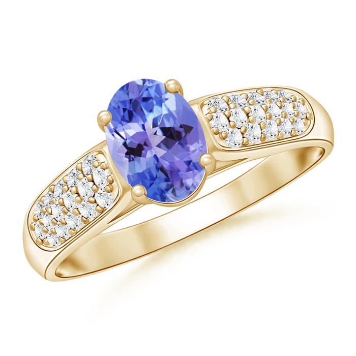 AA - Tanzanite / 1.09 CT / 14 KT Yellow Gold