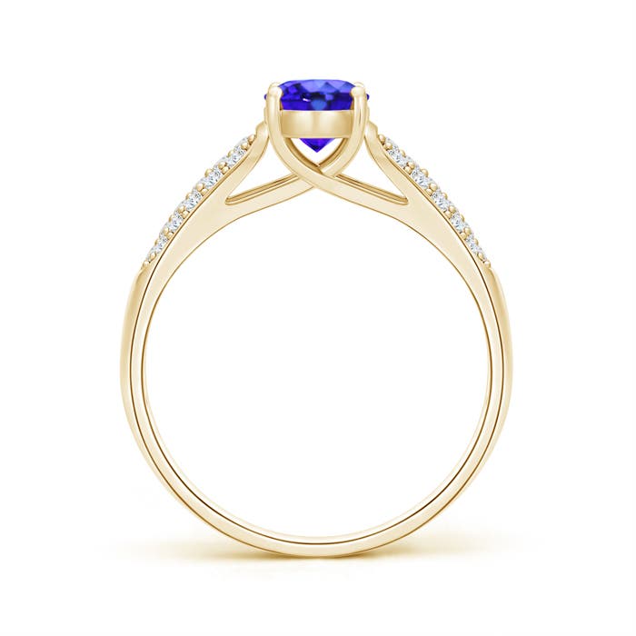 AAA - Tanzanite / 1.09 CT / 14 KT Yellow Gold