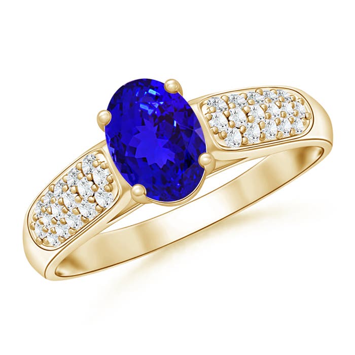 AAAA - Tanzanite / 1.09 CT / 14 KT Yellow Gold