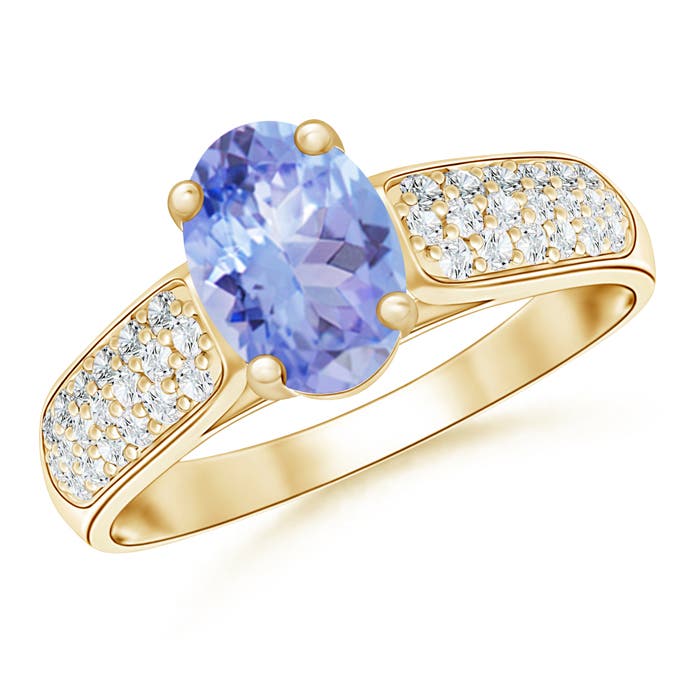 A - Tanzanite / 1.59 CT / 14 KT Yellow Gold