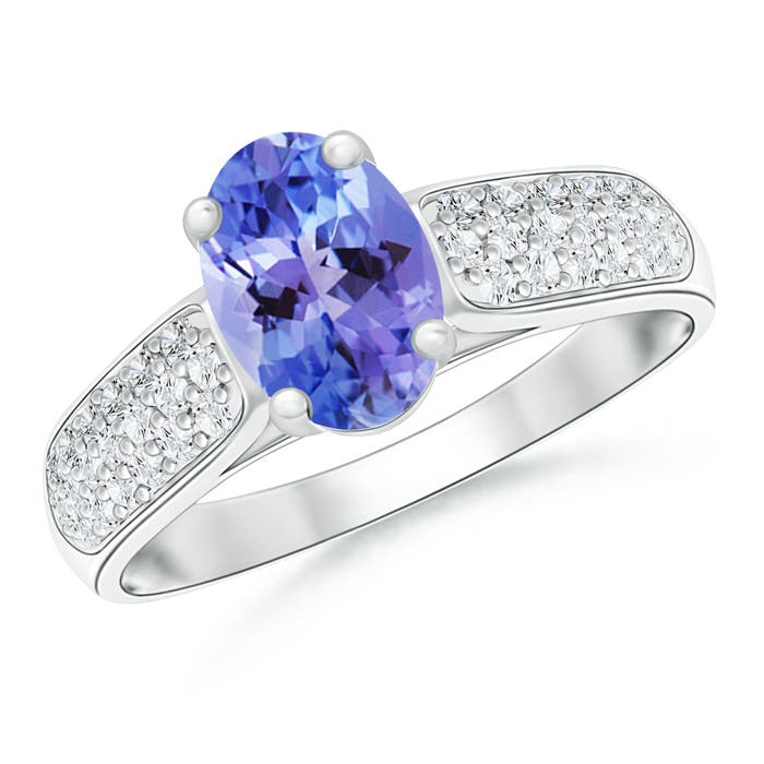 AA - Tanzanite / 1.59 CT / 14 KT White Gold