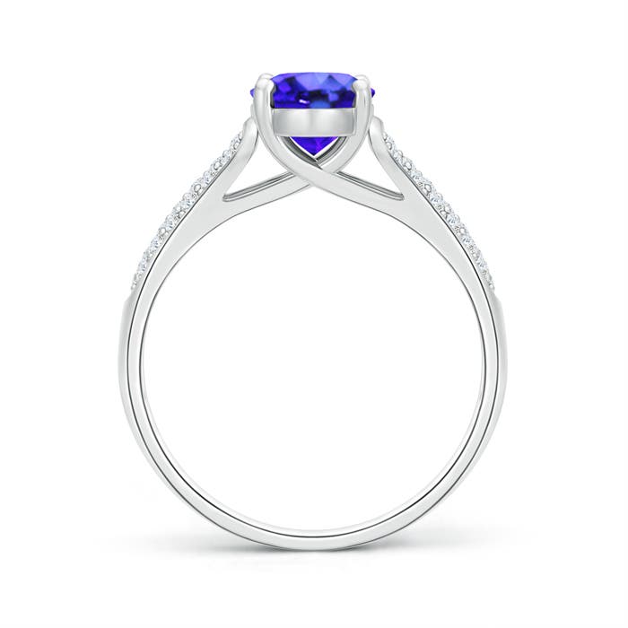 AAA - Tanzanite / 1.59 CT / 14 KT White Gold