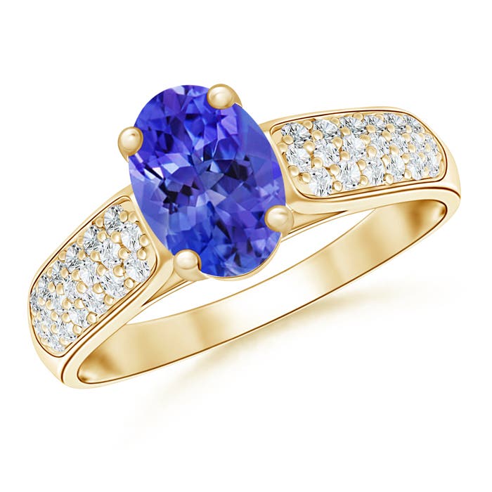 AAA - Tanzanite / 1.59 CT / 14 KT Yellow Gold