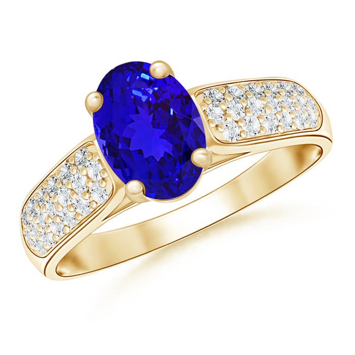 AAAA - Tanzanite / 1.59 CT / 14 KT Yellow Gold